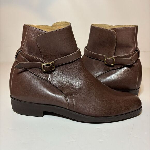 E. Vogel NYC Custom Chelsea Leather Ankle Brown Boots Women’s Size 10 7” Height - Picture 5 of 13